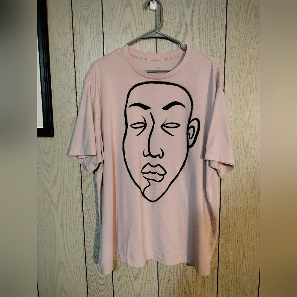 Stylized Face Handpainted Tee